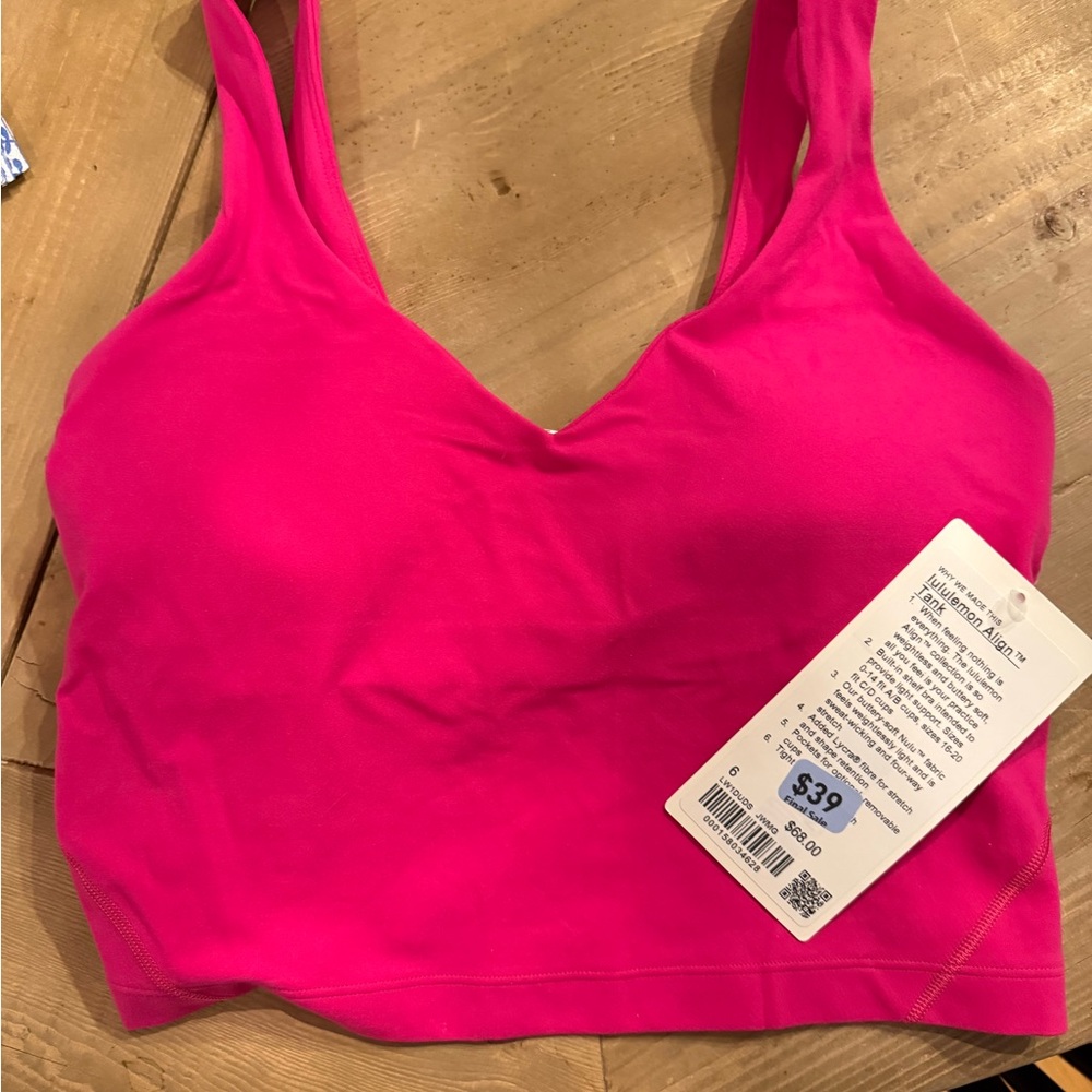 lululemon NWT athletica Vibrant Pink Sports Bra